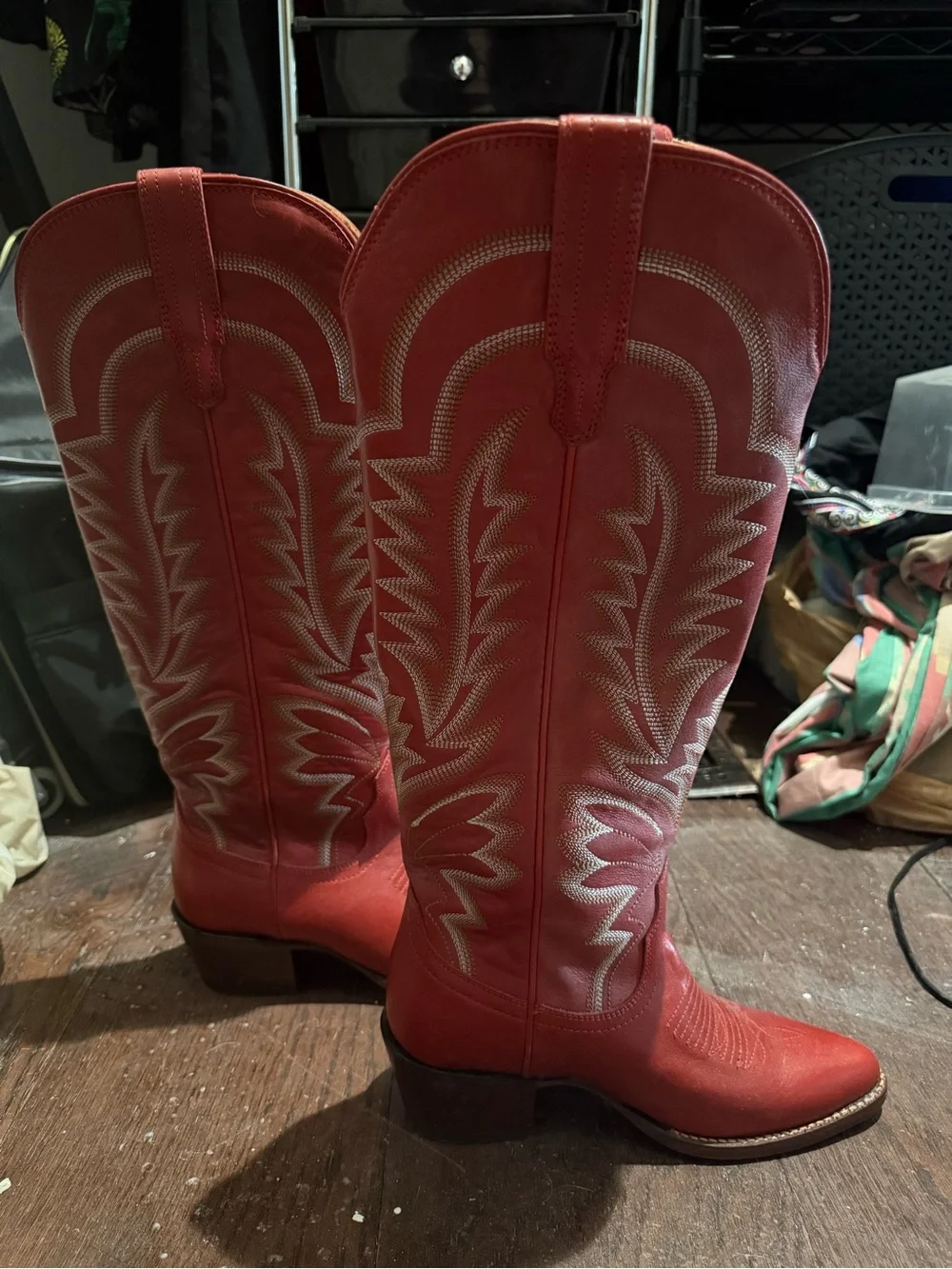 Tecovas Red Over-the-Knee Western Boots